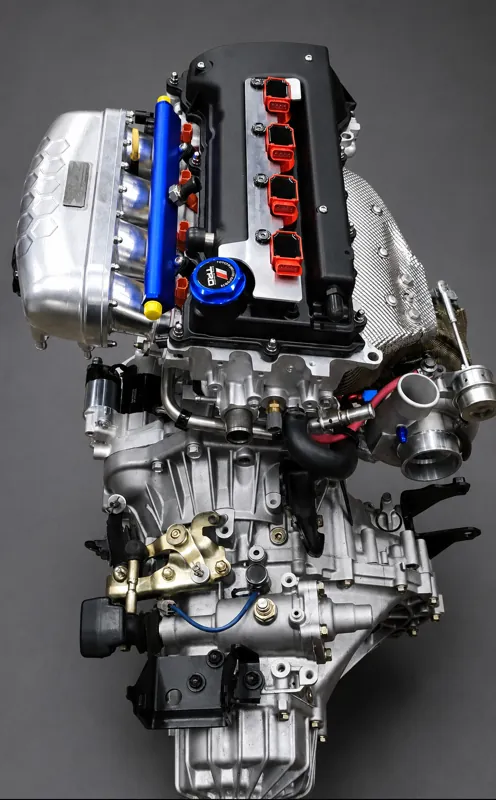 Engine assembly — intake side
