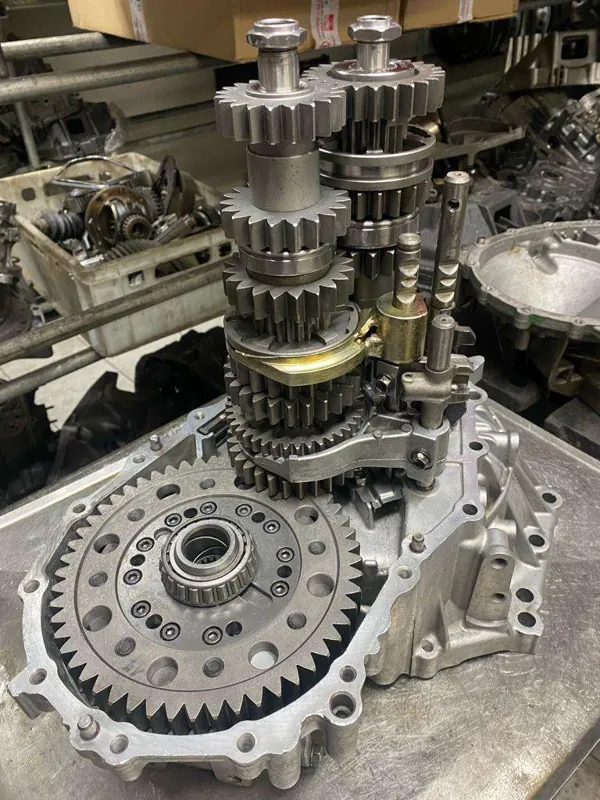 Gearbox assembly in progress